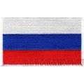 Нашивка Флаг России кант белого цвета