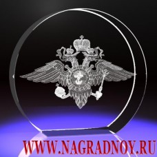 Сувенир из стекла с эмблемой МВД России