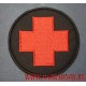 Нашивка Красный крест черный фон с липучкой