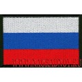 Нашивка Флаг Российской Федерации кант оливкового цвета