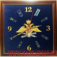 Настенные часы с эмблемой Воздушно-космических сил России