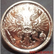 Пуговица Герб России 22 мм серебряного цвета