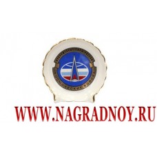 Настольная плакетка из фарфора с эмблемой Космических войск России