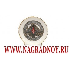 Настольная плакетка из фарфора с эмблемой Министерства обороны России