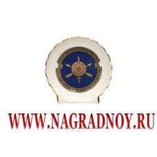 Настольная плакетка из фарфора с эмблемой РВСН России