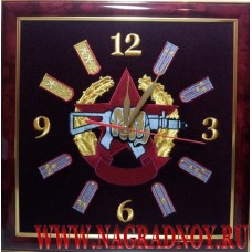 Часы настенные с вышитой эмблемой Боевая единица