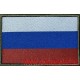 Жаккардовый патч Флаг России с липучкой кант оливкового цвета
