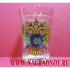 Граненый стакан с эмблемой СВР России