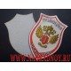 Жаккардовый нарукавный знак сотрудников ФСКН России для форменной рубашки белого цвета с липучкой
