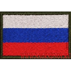 Нашивка на рукав Флаг РФ с пришитой липучкой