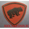 Нашивка на рукав военнослужащих ВВ МВД медведь краповый фон