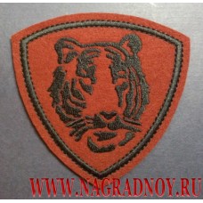 Нашивка на рукав военнослужащих ВВ МВД тигр краповый фон