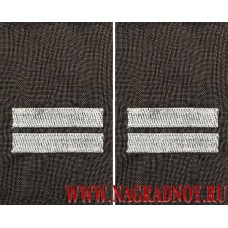 Фальш погоны черного цвета с вышитыми лычками для младших сержантов