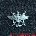 Петличная эмблема Службы военных сообщений полевая