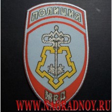 Нашивка жаккардовая подразделения вневедомственной охраны МВД на рубашку голубого цвета